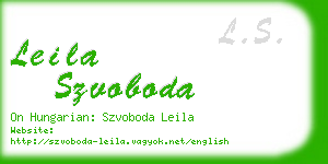 leila szvoboda business card